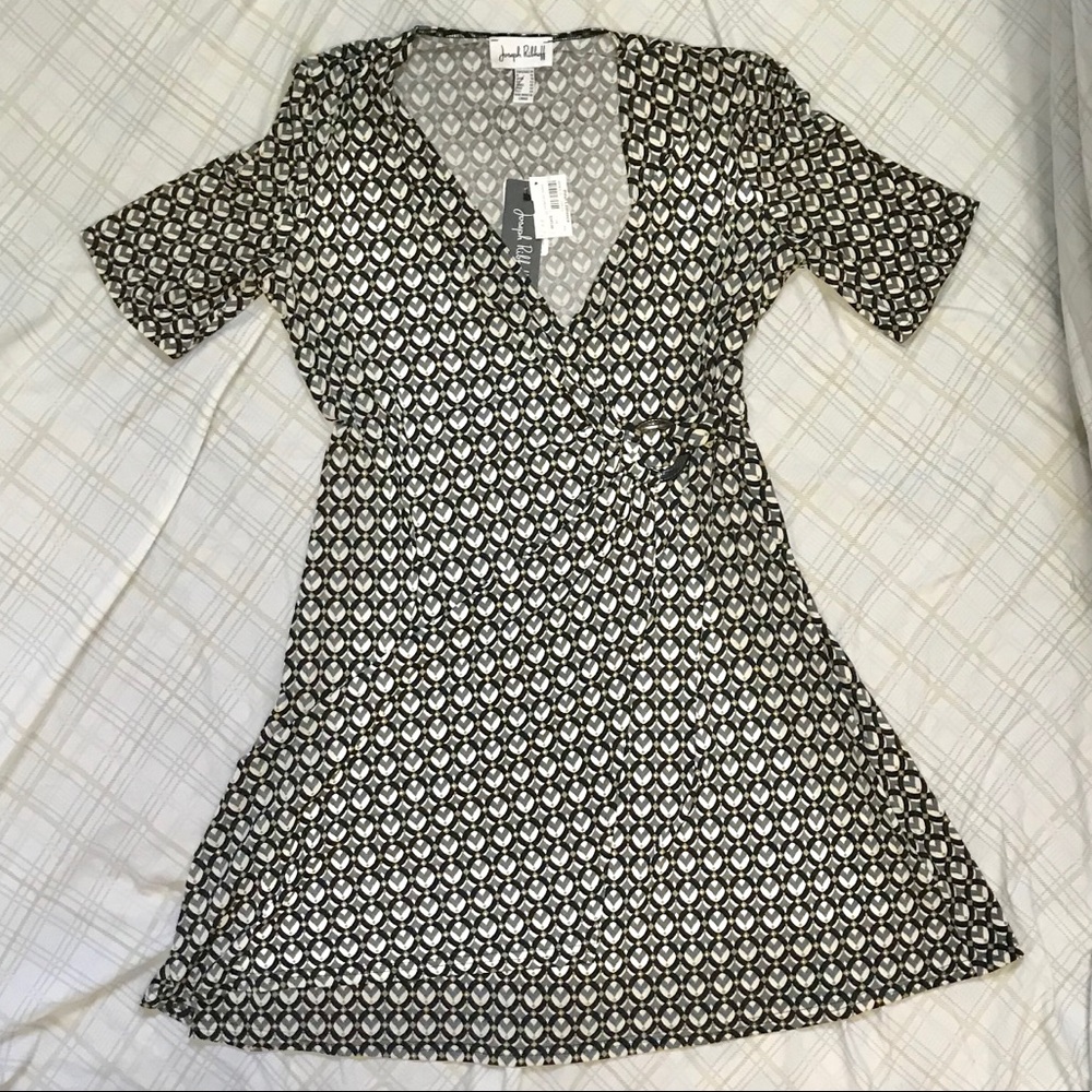 Joseph Ribkoff midi dress print design women sz 12